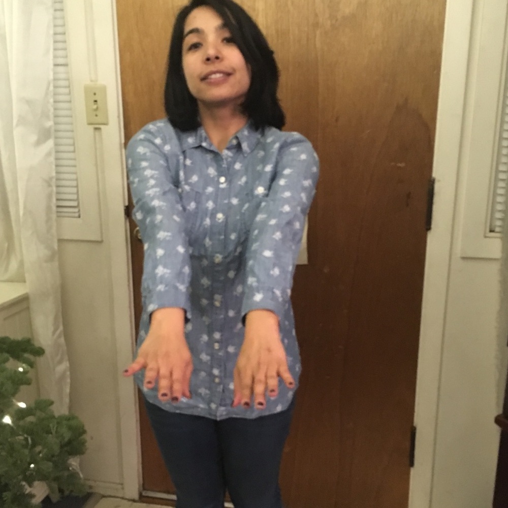 Floral chambray shirt - Picture 6 of 8